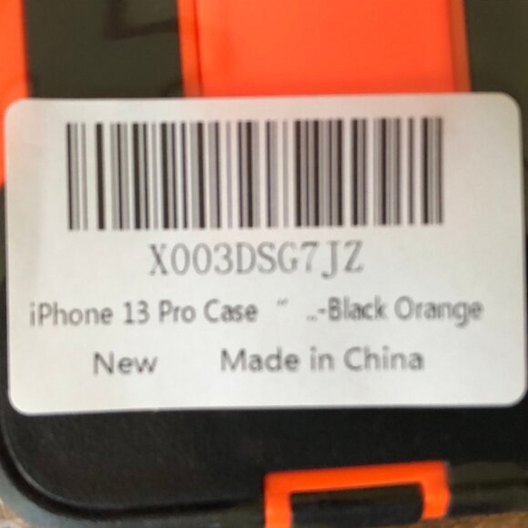 Case Designed for iPhone 13 Pro Max Black Orange - Picture 3 of 3